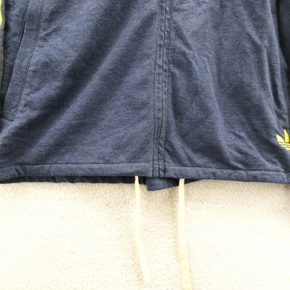 Michigan Wolverines Hoodie Mens Large Blue Yellow Retro Adidas‎ College Vtg New